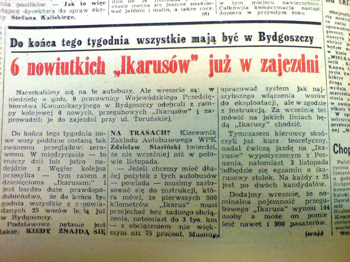 40 lat Ikarusów 280 w Bydgoszczy. 25 października 1981 roku rozpoczął się komunikacyjny przełom