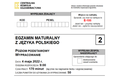 matury 2022, matura polski