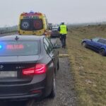 Wypadek na drodze S5. Pijany kierowca volkswagena wpadł do rowu