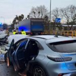 Wypadek na wiadukcie w Bydgoszczy. Kobieta zabrana do szpitala [ZDJĘCIA]