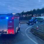 Zderzenie pod Bydgoszczą. Z powodu protestu rolników strażacy nie mogli dojechać najkrótszą drogą