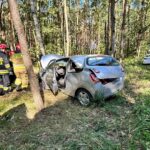 Wypadek w pobliżu trasy Bydgoszcz - Toruń. Kobieta zabrana do szpitala [ZDJĘCIA]