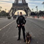 Bydgoski przewodnik psa służbowego na Igrzyskach Olimpijskich w Paryżu.