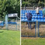 Stadion Miejski w Koronowie. Skazani dbają o porządek na obiekcie