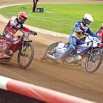 27-07-2025_żużel_Metalkas 2 Ekstraliga_Abramczyk Polonia Bydgoszcz – Fogo Unia Leszno_Szymon Woźniak, Kacper Andrzejewski, Kacper Mania – SF