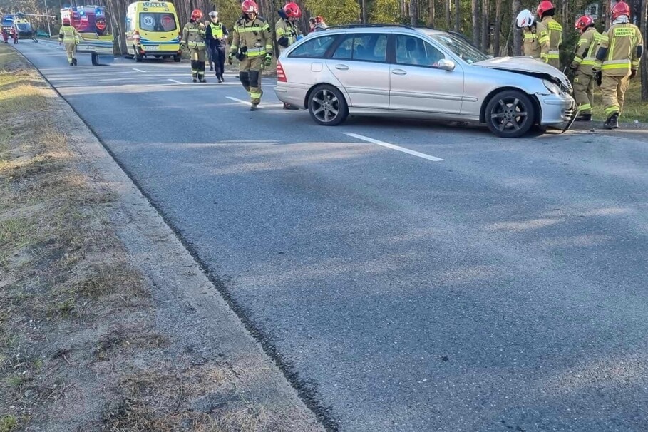 Wypadek koło Bydgoszczy. Lądował śmigłowiec LPR! [ZDJĘCIA]