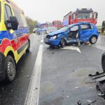 Policjanci podsumowali weekend na drogach. Nie obyło się bez wypadków i pijanych kierujących 2-11-2025_wypadek DK25 Busewo_OSP Strzelno