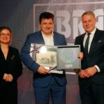 22-01-2026_Gala Bydgoskiego Sportu_nagrody dla sponsorów_Abramczyk_Rafał Bruski, Monika Matowska, Marek Abramczyk – SF