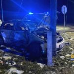 Dwoje policjantów z Bydgoszczy rannych w wypadku na DK91. Funkcjonariuszka w ciężkim stanie 20-02-2026_wypadek droga krajowa 91 w m. Głuchowo