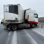 Utrudnienia na autostradzie A1 i trasie S5. Pojazdy uderzają w bariery 5-02-2026_wypadek autostrada A1 Kujawsko-Pomorskie_Kamionki Duże