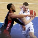 20-04-2026_koszykówka_Bank Pekao I Liga Koszykarzy – ćwierćfinał_Enea Abramczyk Astoria Bydgoszcz – Kotwica Port Morski Kołobrzeg_Martyce Kimbrough, Paweł Dzierżak – SF