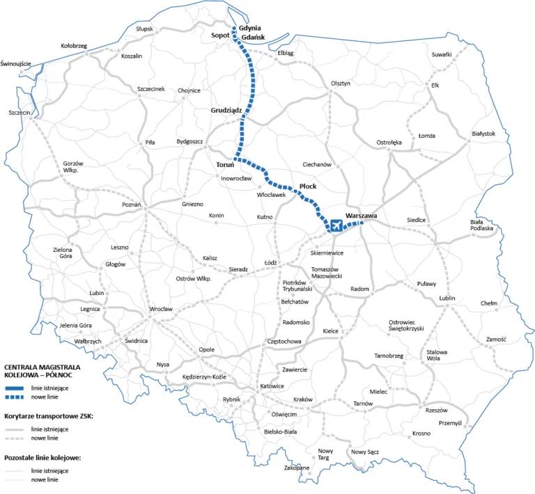 Z Bydgoszczy do Żnina pociągiem 250 km/h? Znamy nowy plan inwestycji kolejowych w Polsce