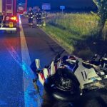 Wypadek na trasie Bydgoszcz - Toruń. Motocyklista zabrany do szpitala 13-07-2026_wypadek DK80 Bydgoszcz – Toruń_Toporzysko_OSP Toporzysko