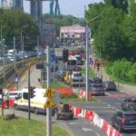 Płonie samochód w Bydgoszczy. Aż zablokowano ruch w centrum Jagielloska-pozar