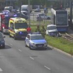 Szokujący wypadek w Bydgoszczy. Pijany wjechał w tramwaj Wojska Polskiego-Magnuszewska-wypadek