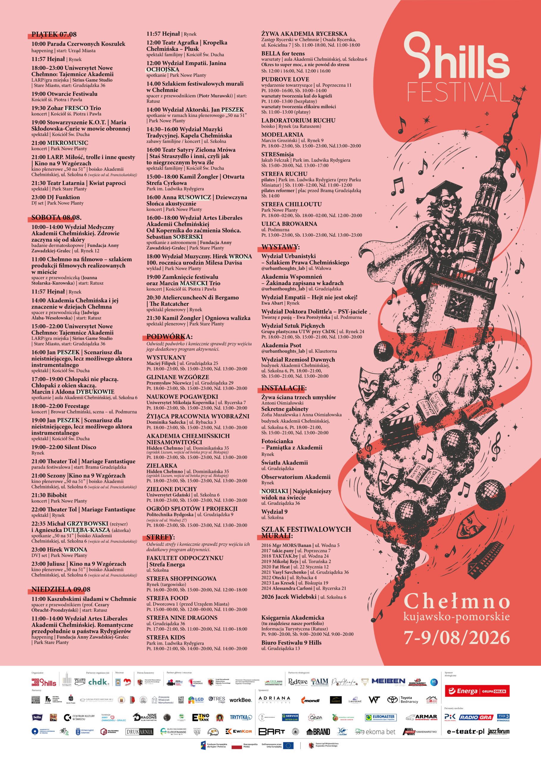 Jan Peszek, Anna Rusowicz, Noriaki i artyści z całego świata. 9 Hills Festival w Chełmnie!